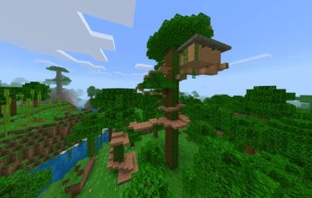 Дом на дереве в джунглях
