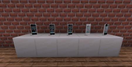 Представление вида спереди, добавляемых в игру айфонов 2g, 3g и 4