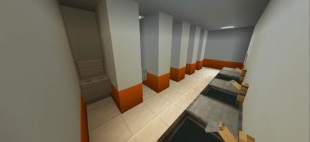 Туалеты и раковины в уборной комнате тюрьмы