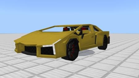 Вид спереди на Lamborghini Bmero в Майнкрафт