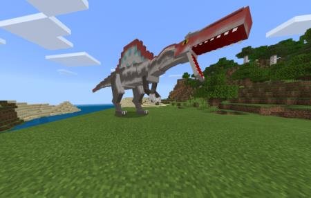 Огромный динозавр рычит