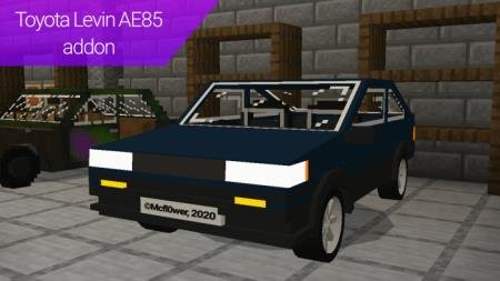 Вид спереди на новенький автомобиль Toyota Levin AE85, добавленный в игру