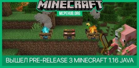 Вышел Pre-release 3 Minecraft 1.16 Java