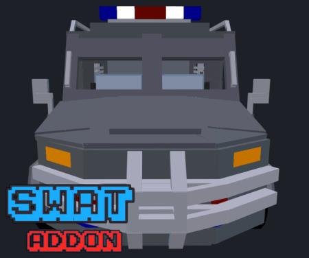 Довольно большой полицейский фургон, добавляемый в Майнкрафт