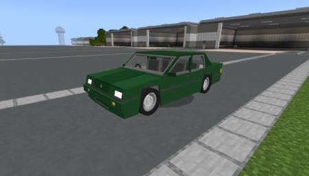 Зелёный автомобиль Протон в Майнкрафт