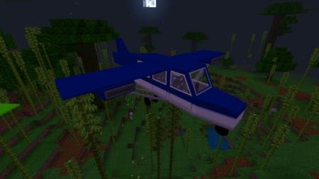 Синий оттенок самолета