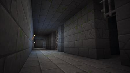 Четкая структура стен в подземелье с тюремными камерами