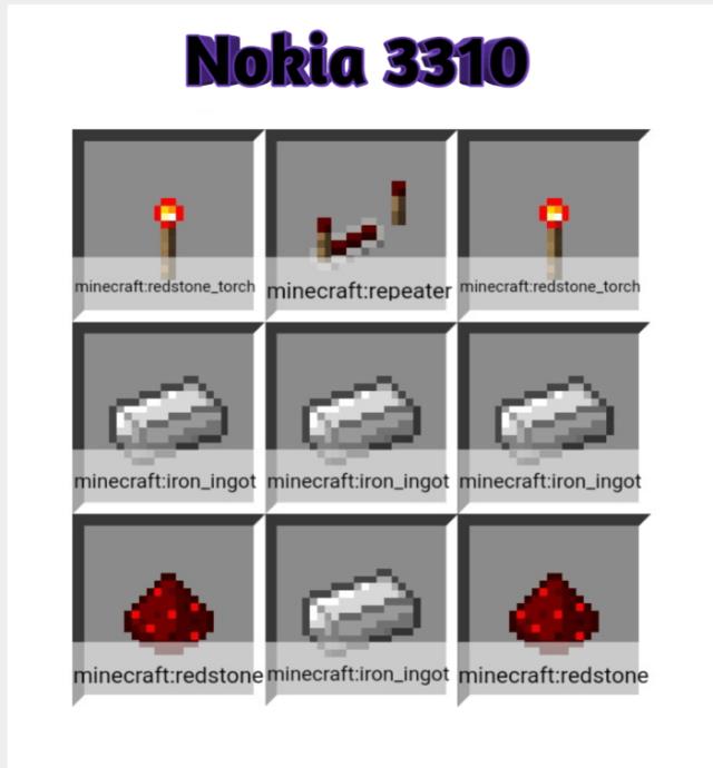 Рецепт крафта Nokia 3310