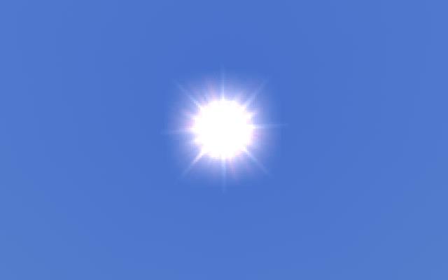 Улучшенный внешний вид солнца в Майнкрафт