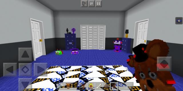 Игрок в детской комнате с игрушками и кроватью