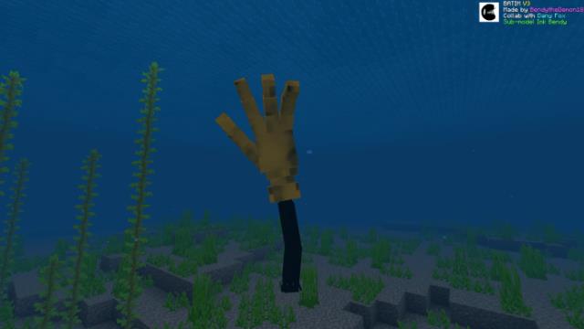Гигантская рука под водой