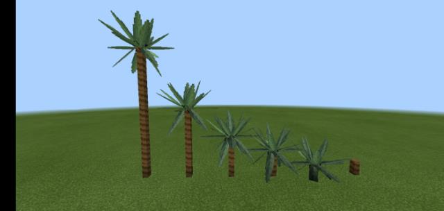 Пальмовое дерево из двух видов блоков