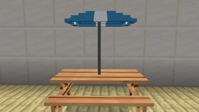 Picnic table with umbrella