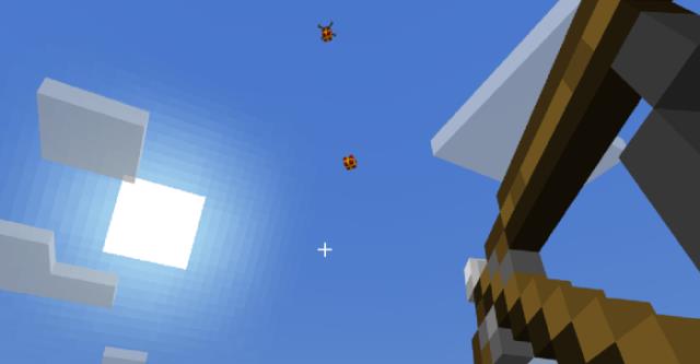 Летящие дроны в небе