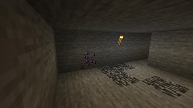 Руда пурпурного рубина в пещере