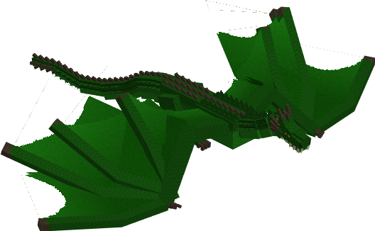 Зеленый огненный дракон