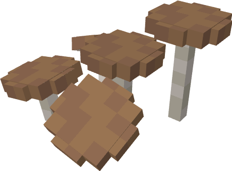 Растущие коричневые грибы