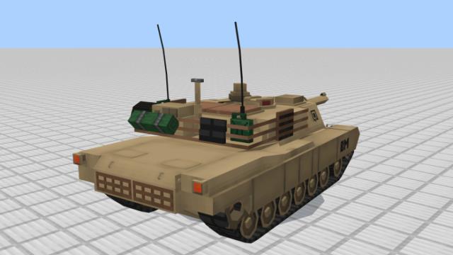 Задний вид танка M1A2 Абрамс