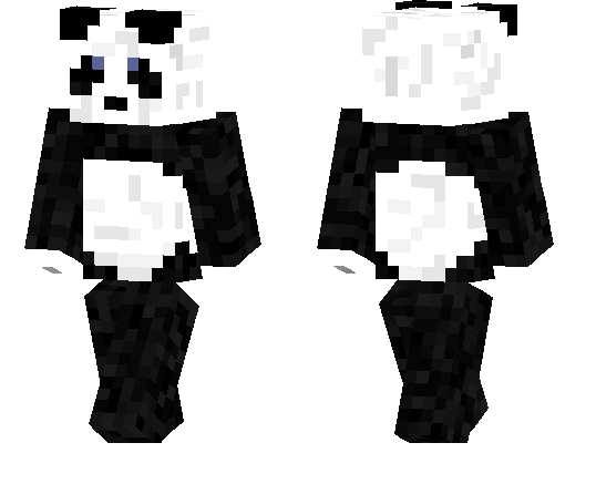 Blue Hair Panda Girl Skin - Minecraft Skin - wide 3