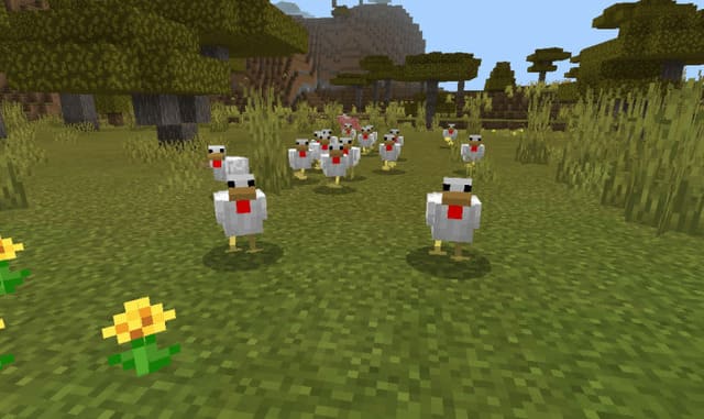 Курицы атакуют игрока