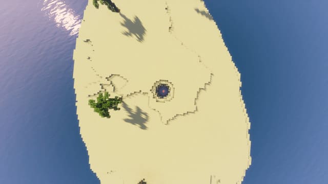Глубокая яма на пляже