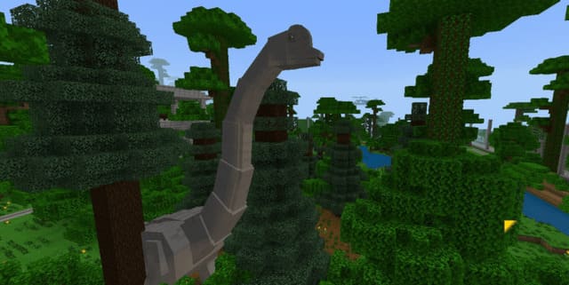 Травоядный динозавр щиплет листву