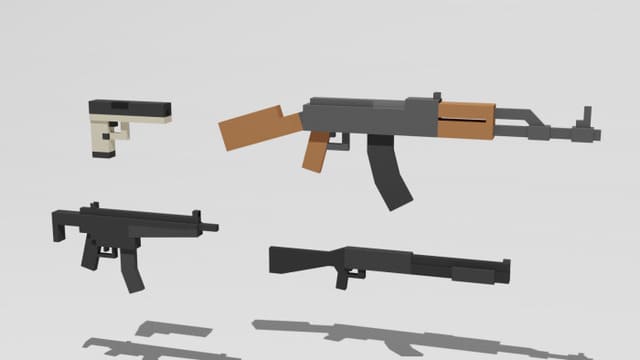 Разные модели оружия
