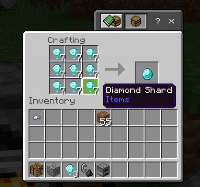 Получение полного алмаза