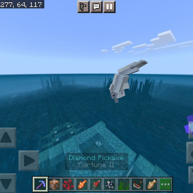 Дельфин прыгает в воду