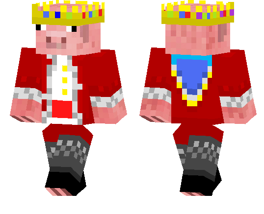 Скин Свинья Король для Minecraft
