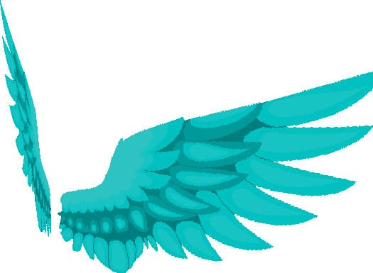 Голубые элитры в виде крыльев
