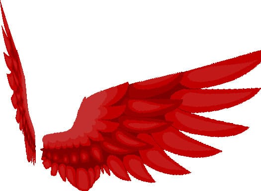 Красные элитры в виде крыльев