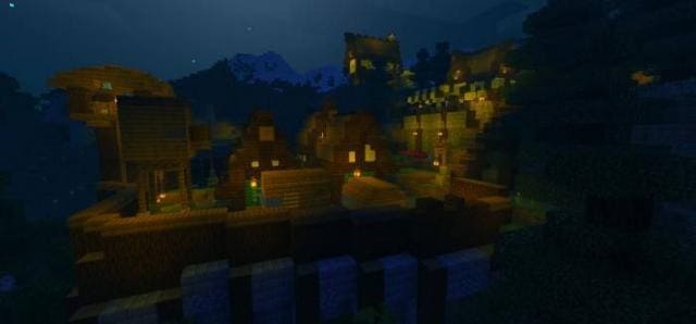 Ночное освещение деревни
