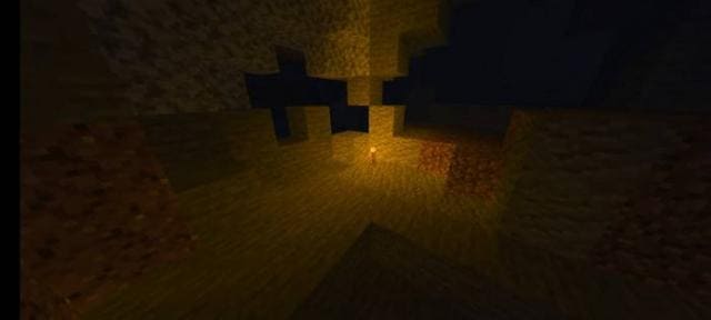 Одинокий факел в пещере