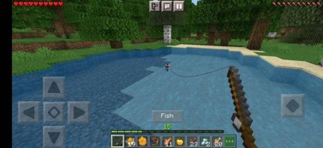 Игрок ловит рыбу