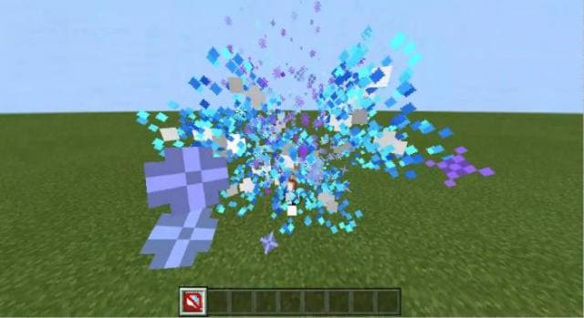 Игрок с голубыми частицами
