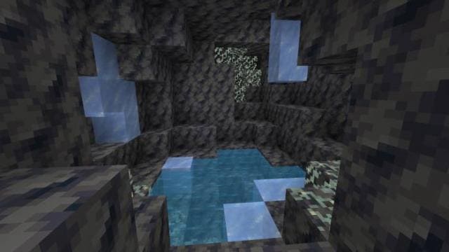 Пещера с необычными блоками