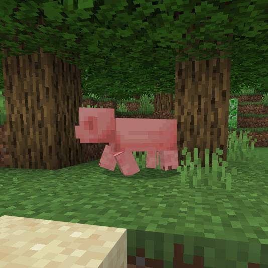 Свинья под деревом
