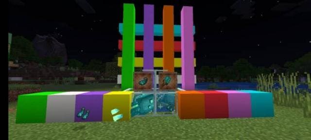 Разноцветные блоки и предметы в рамке