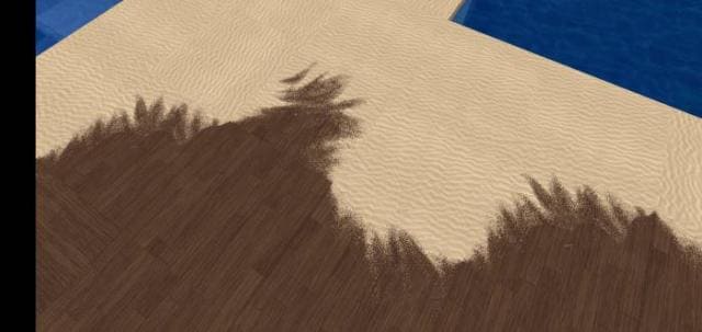 Реалистичное соединение досок и песка