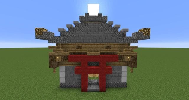 Вид на китайский домик спереди