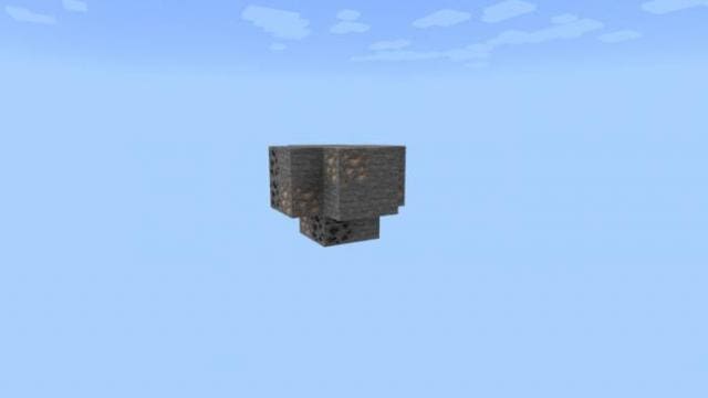 Stone formation in skyblock