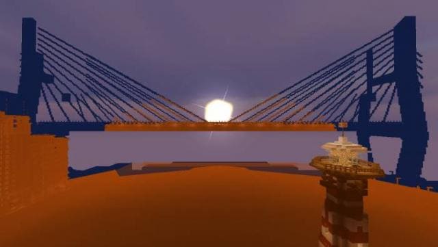 Длинный мост на рассвете