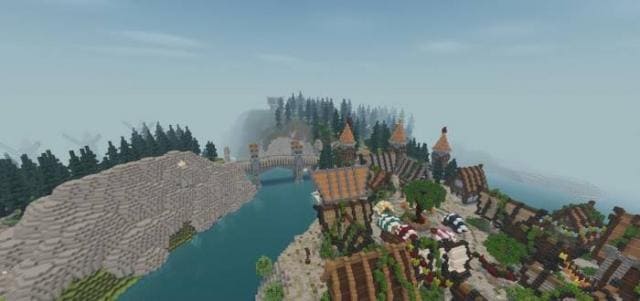 Вид на большую деревню
