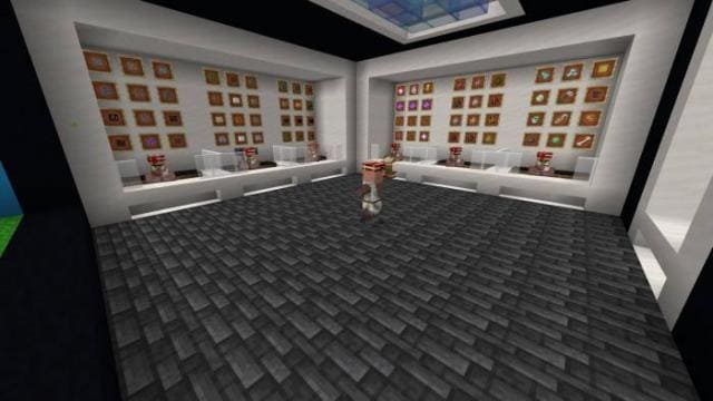 Trading room with villagers