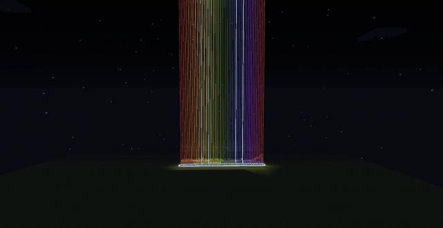 Как выглядит разноцветный маяк ночью 3