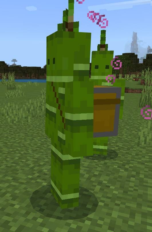 Бамбуковый голем с детенышем на спине