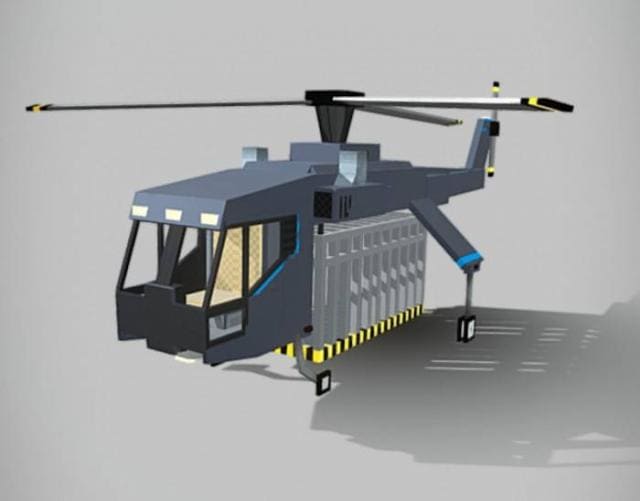 Грузовой вертолет в игре
