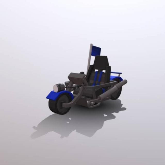 Синий мотоцикл