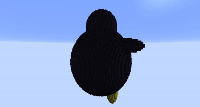 Пингвин-шар вид сзади